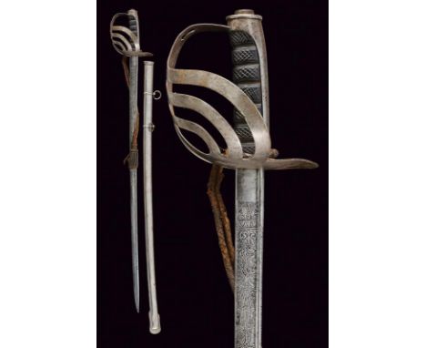 dating: Second half of the 19th Century provenance: Kingdom of Italy, Slightly curved blade with cylindrical back, featuring 