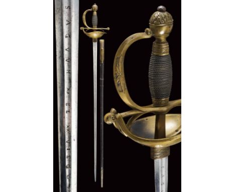 dating: First half of the 19th Century provenance: Kingdom of the Two Sicilies, Straight, double-edged blade, probably of Spa