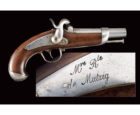 dating: Mid 19th Century provenance: France, Smoothbore, round barrel with octagonal breech, with clearly visible marks such 