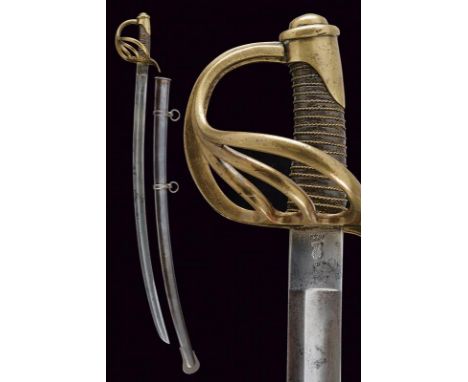 dating: 1859 provenance: Kingdom of the Two Sicilies, Wide, strong, curved, single-and short false-edged blade, with fuller f