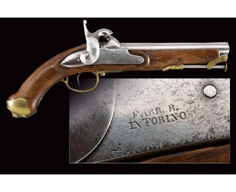 dating: 1847 provenance: Turin, Round, smoothbore, 17 mm cal barrel with square base, marked with two barely-legible marks an