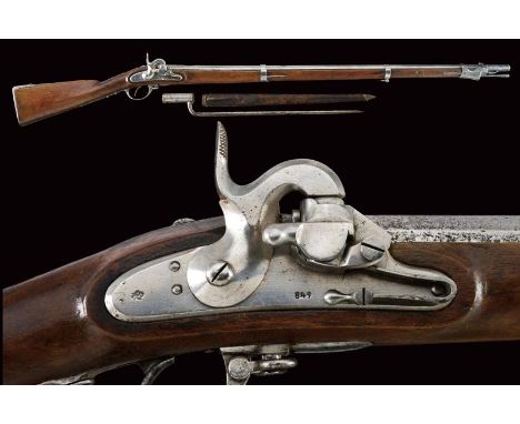 dating: 1849 provenance: Austria, Smoothbore, round,17.8 mm cal. barrel with foresight. Tang with fixed rear sight marked 'C.