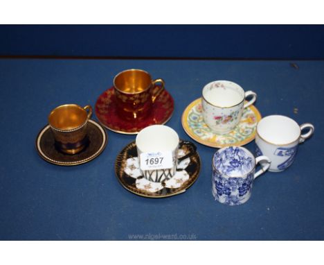 A quantity of Royal Worcester coffee cans, cups and saucers etc.
