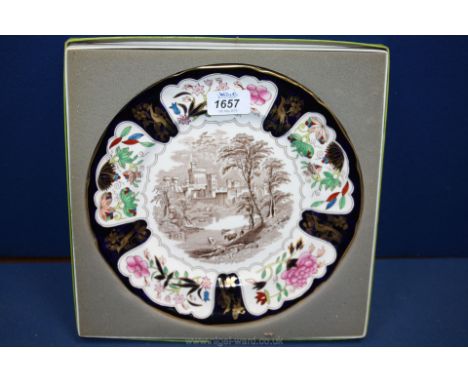 A Mason's vintage Christmas plate for 1975, boxed.
