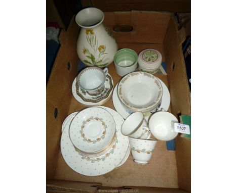 A quantity of china including Poole 'Country Lane' vase, Royal Doulton part tea service, etc.