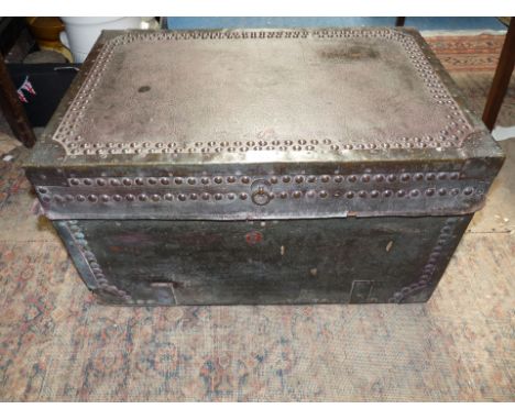 A leather covered Trunk.