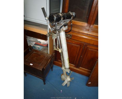 A SEAGULL SILVER CENTURY PLUS long-shaft petrol outboard motor with 13" diameter approx. CPC5 five-blade propeller and with c