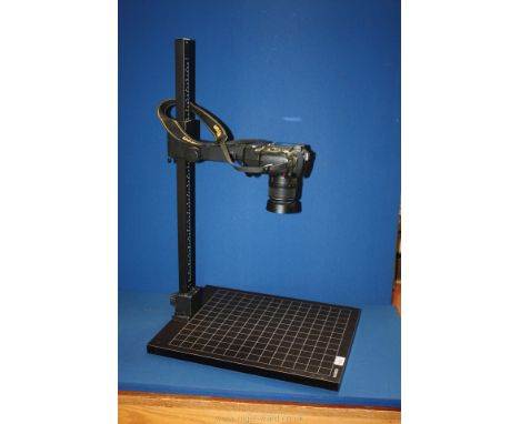 A Kaiser Photographic Copy Stand, for copying photographs or artwork, standard tripod thread, fully adjustable (camera not in