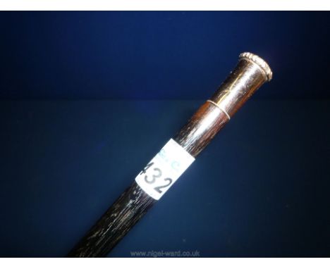 A gold topped Swagger Stick, dated 1890