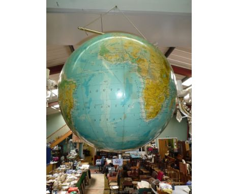 A Phillips terrestrial Globe, ceiling mounted, 19'' diameter