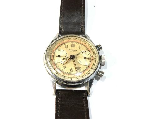 Vintage Leonidas (Pre Heuer) 1940?s gents chronograph wristwatch watch is in working order but no warranty given case measure