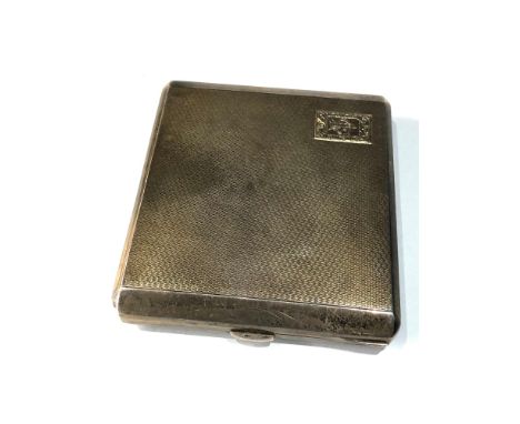 Antique silver engine turned cigarette case weight 138g 