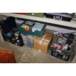 Eight boxes containing cassette tapes, video tapes