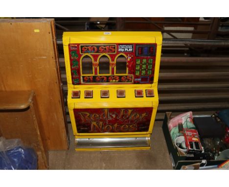 A Redhot notes slot machine front 