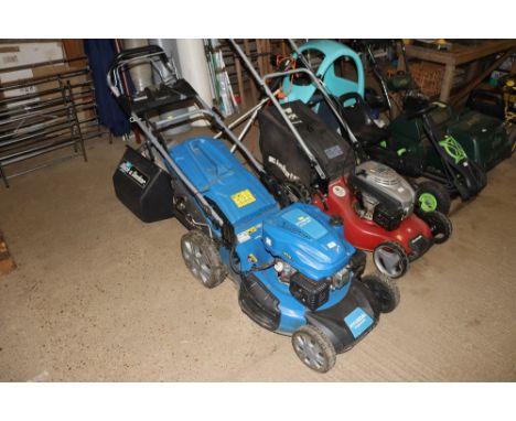 A Hyundai HYM530SPE petrol rotary self propelled lawnmower