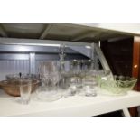 A collection of table glassware to include drinkin