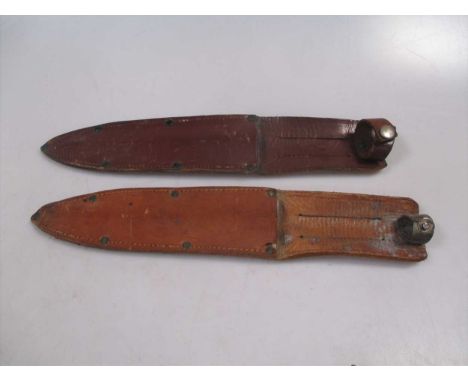 A Wilkinson Fairburn fighting knife number 4 with associated scabbard, together with a Taylor Witness sheffield hunting knife