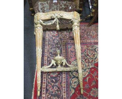 An 18th century marble topped 'D' shaped console table