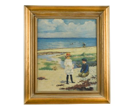 oil on canvas (Dimensions: 59 x 49 cm)(59 x 49 cm)Footnote: For a similar scene by Frants Henningsen, see Apollo, March 1985,