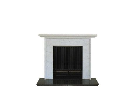 with wood mantelpiece and side mouldings (grate not included) (Dimensions: 89cm x 107cm x 14cm)(89cm x 107cm x 14cm)Condition