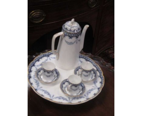 Royal Worcester coffee set on stand