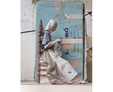 Lladro seated figure - boxedCondition:- Good, no sign of any damage or repair.
