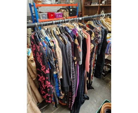 A quantity of approx. 48 vintage ladies fashion dresses. 