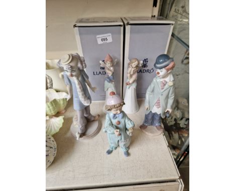 Five Lladro figures - two with boxesCondition:-Good, no sign of any damage or repair.