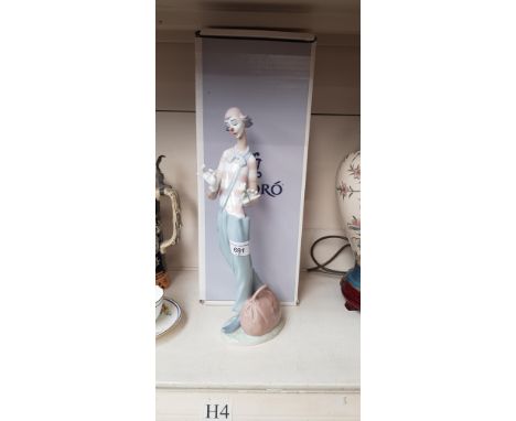 Tall Lladro figure with boxCondition:- two petals broken off, no sign of any other damage or repair.