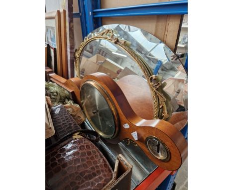 Two mirrors and a reproduction barometer. 