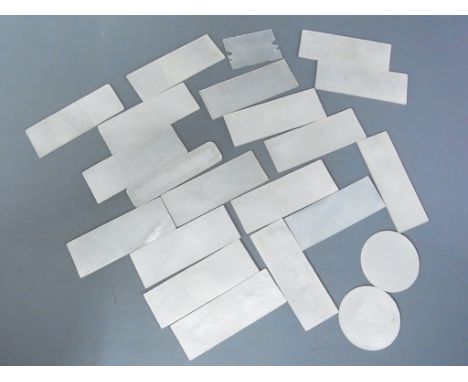 Twenty one mother of pearl Oriental gaming counters - overall good condition, some have chips to edges