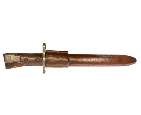 Ross M1910 MkII bayonet and scabbard Ross M1910 MkII bayonet and scabbard, dated 1917, stamped Ross Rifle Co. Quebec Patented