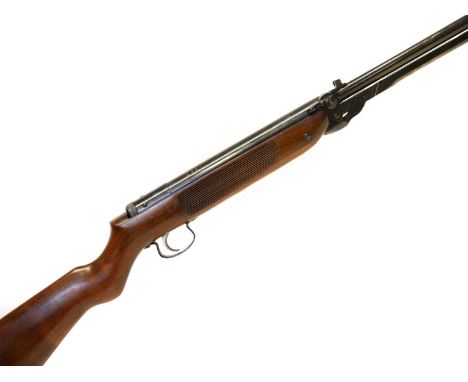 Webley MkIII .22 air rifle,  Webley MkIII .22 air rifle, early version with grooved stock, 18inch barrel with some black enam