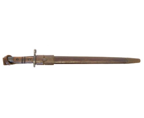 P14 bayonet and scabbard P14 bayonet and scabbard, by Remington, the ricasso with stamped 1913, 4, 17, the reverse with Briti