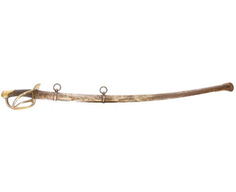 1822 French pattern cavalry sabre and scabbard, 1822 French pattern cavalry sabre and scabbard, by Weyersberg of Solingen, th