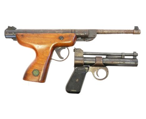 Webley Junior air pistol and a Diana air pistol Webley Junior .177 air pistol, numbered 1899, also a German BSF Model S20 .17