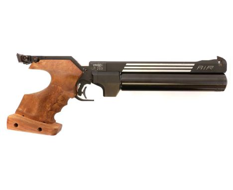 Walther LP 200 .177 air pistol Walther LP 200 .177 air pistol, with shaped right-handed grip, serial number 02999. No licence