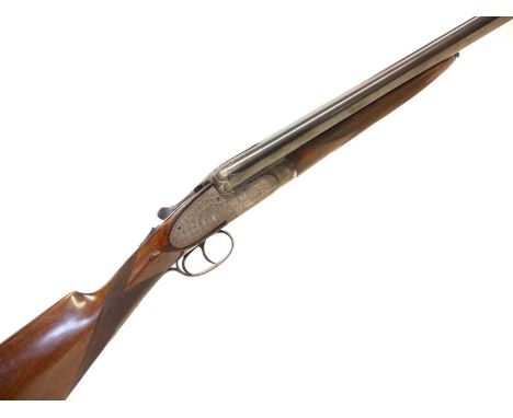 Sarasqueta 12 bore side by side shotgun LICENCE REQUIRED Victor Sarasqueta Eibar 12 bore side by side shotgun, 25.5inch barre