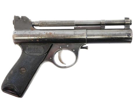 Webley MkI air pistol Webley MkI .177 air pistol, serial number 2378. No licence required to buy this item, purchaser must be