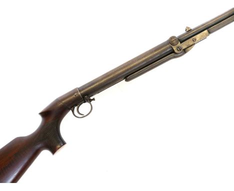 Lincoln Jeffries .177 air rifle, Lincoln Jeffries .177 air rifle, 19inch barrel, spade or bayonet type loading lever, serial 