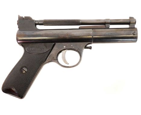 Webley MkI .177 air pistol Webley MkI .177 air pistol, serial number 325.No licence required to buy this item, purchaser must