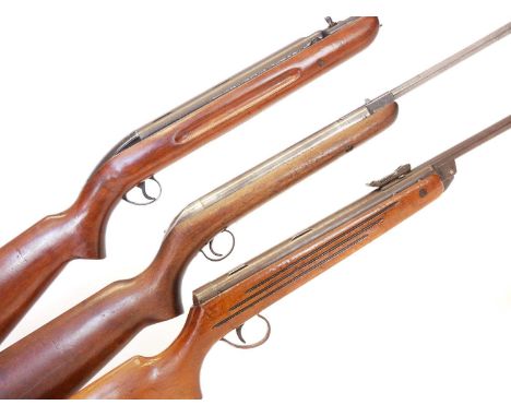 Three BSA air rifles Three BSA air rifles, to include a .22 Airsporter with 18 inch barrel serial number GD32431, a Meteor wi