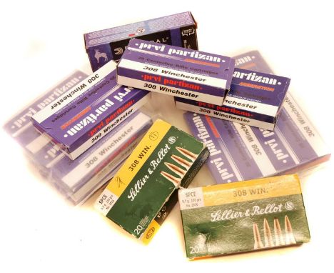 .308 Winchester ammunition LICENCE REQUIRED 238 rounds of .308 Winchester ammunition, to include 200 x Prvi Partizan 180 grai