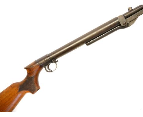 BSA standard .22 air rifle, retailed by Charles Riggs London. BSA standard .22 air rifle, 19inch barrel, the action stamped w