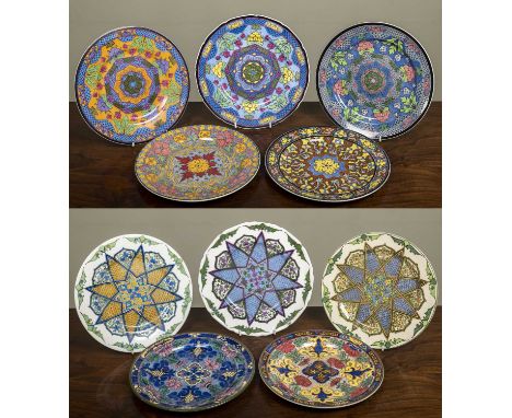 Ten Royal Doulton Series Ware plates, Persian and other patterns to include D3087, D2088, D1901, D5992, D4551, etc. each 27cm