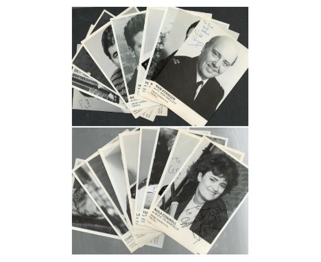 The Bill, 18 signed black and white promo postcards includes signatures of Nula Conwell, Trudie Goodwin, Christopher Ellison,