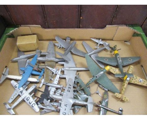 A collection of Dinky model planes, to include various bombers, Armstrong Whitworth, German planes, etc.