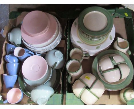 A collection of dinner and tea ware, to include cups, saucers, plates, Wedgwood, Branksome, House of Fraser, etc