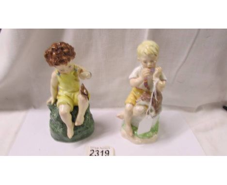 Two Royal Worcester figurines - Fridays Child 3523 and June 3456.