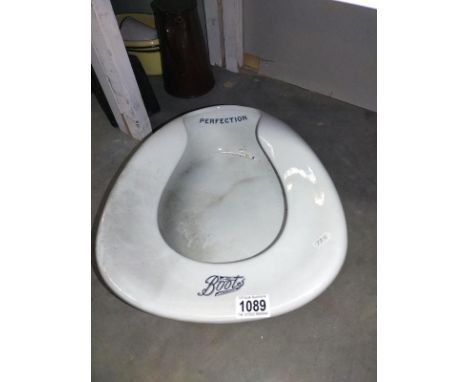 A Boots ceramic bed pan